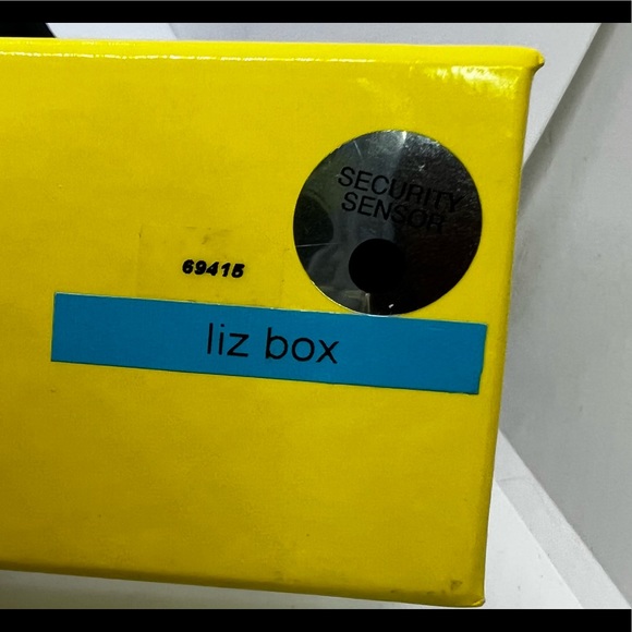 Vintage Liz Claiborne Silver-tone Mirror Rhinestone Box Jewelry Bracelet - Picture 6 of 7